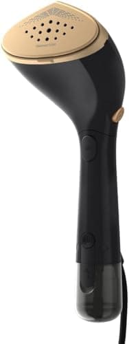 Philips 7000 Series Handheld Steamer - 1500W, 28g/min Continuous Steam. Optimal Temp. Metal Soleplate, 100 ml + 200 ml Detachable tank. Glove/StyleMat Included, Black (STH7060/80)