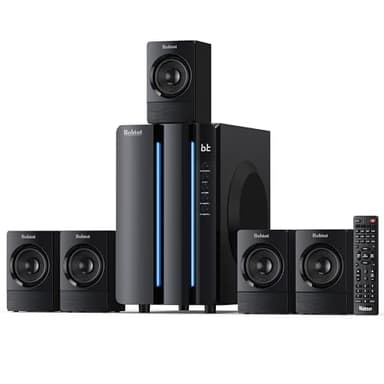 Surround Sound Systems Home Theater Speaker - 800W Peak 6.5" Subwoofer 5.1/2.1 Wired Stereo Sound Strong Bass with HDMI ARC Optical AUX Bluetooth Input (USA to AU Plug Adapter not Included)