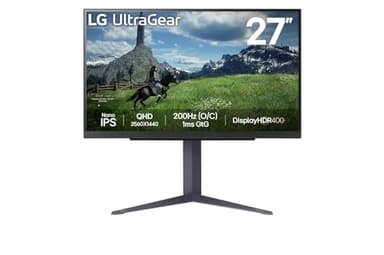 LG 27GS85Q-B - 27” Ultragear™ QHD Nano IPS 180Hz (O/C 200Hz) Gaming Monitor | 1ms (GtG), DisplayHDR™ 400
