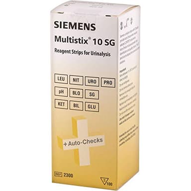 Siemens Multistix 10SG Reagent 100 Strips, 100 count