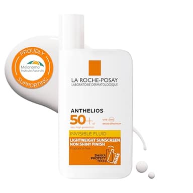 La Roche-Posay Sunscreen Lotion, Ultra-Light Fluid, Water Resistant, Invisible Fluid With SPF 50+, Non-Perfumed, Anthelios XL, 50ml