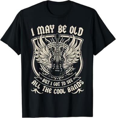 JiFeiLan I May Be Old But I Got to See All The Cool Band Rock Concert T-Shirt (Black,3X-Large)