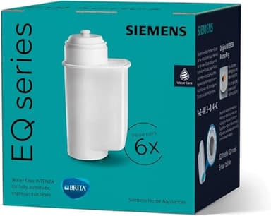 Siemens BRITA Intenza TZ70063A Water Filter - Pack of 6 - Reduces Limescale Content of The Water, Suitable for Fully Automatic Coffee Machines of The EQ Series and Fully Automatic Built-in Machines