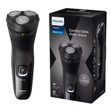 Philips Shaver Series 3000x, 3D Floating heads, Wet & Dry, Pop-Up Trimmer, 1hr charging, Anti-corrosion, X3021/00