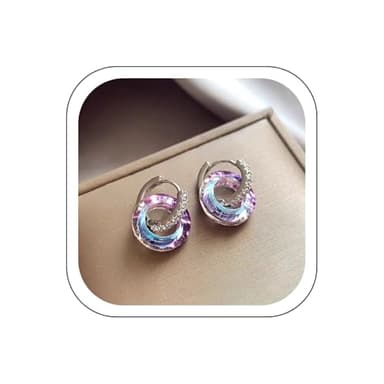 14K Gold Flower Diamond Dangle Earrings, 925 Sterling Silver Hypoallergenic Dangle Earrings for Women, Earrings for Women Gold Jewelry Birthday Valentines Christmas New Year Gifts, one size, Zinc