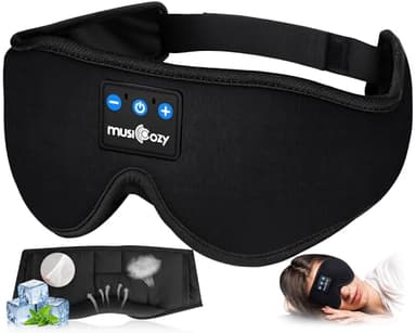 MUSICOZY Sleep Headphones Bluetooth Wireless Sleeping Eye Mask, Office Travel Unisex Gifts Men Women Who Have Everything Top Christmas Cool Tech Gadgets Unique Mom Dad Her Him Adults Teen Boys Girls