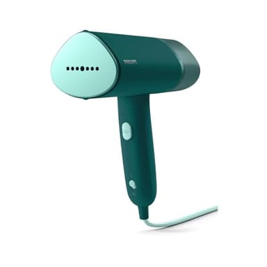 Philips 3000 Series Handheld Steamer - 1000W, 20g/min Steam, Detachable 120ml Water Tank, Heated Metal Soleplate, Storage Pouch, 660g Light Weight, Compact and Foldable, Dark Green (STH3020/70)