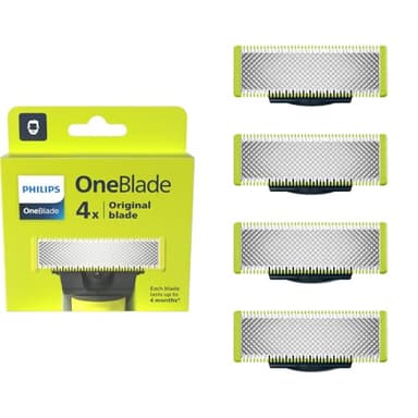 Philips OneBlade Genuine Face Replacement Blade - Fits all OneBlade Handles, 4 Pack, QP240/50
